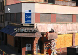 Shinders main location on 8th & Hennepin five years after the chain closed.